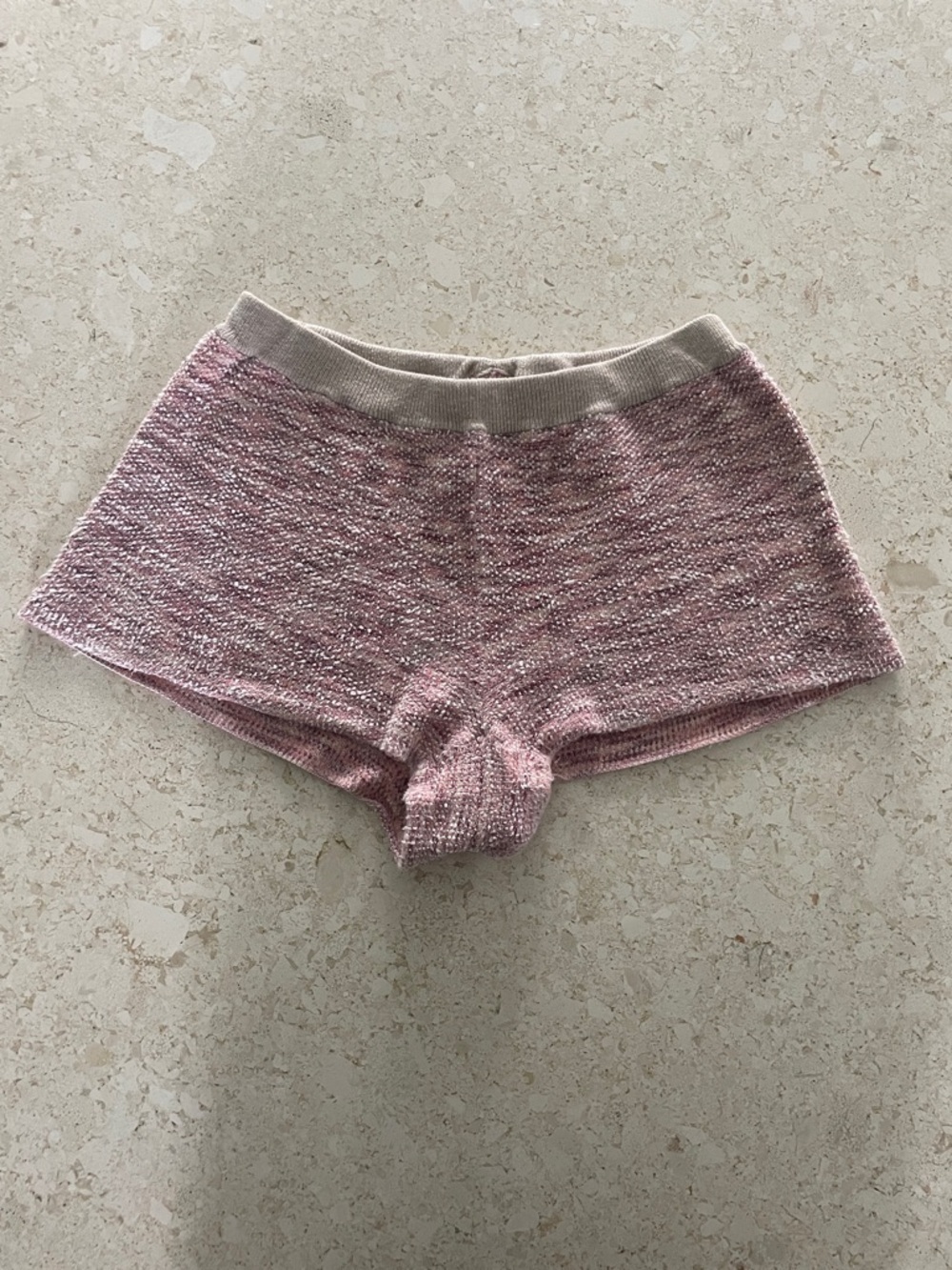 aerie Heathered Pink Knit Lounge Shorts
